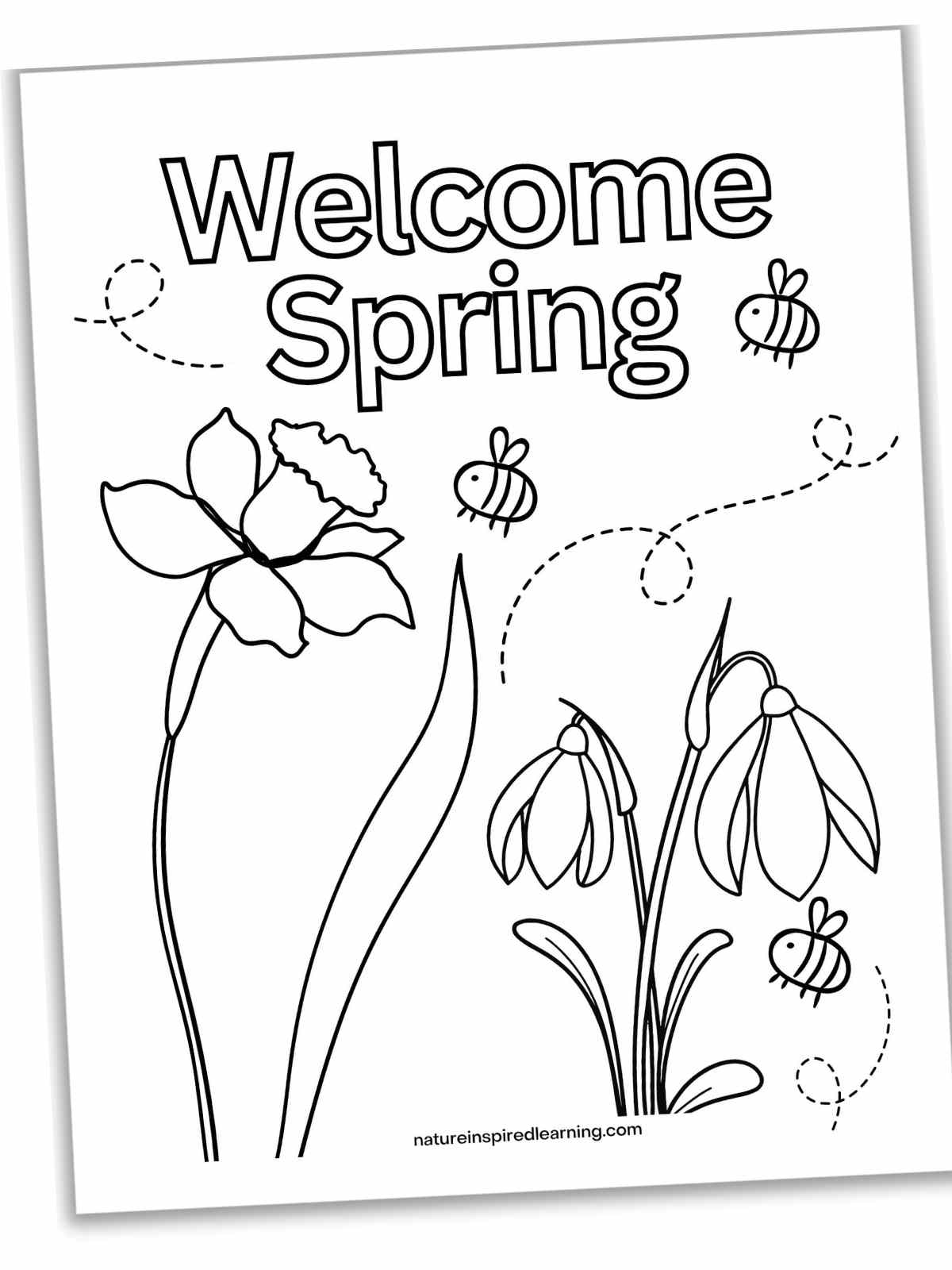 Beautiful spring coloring pages