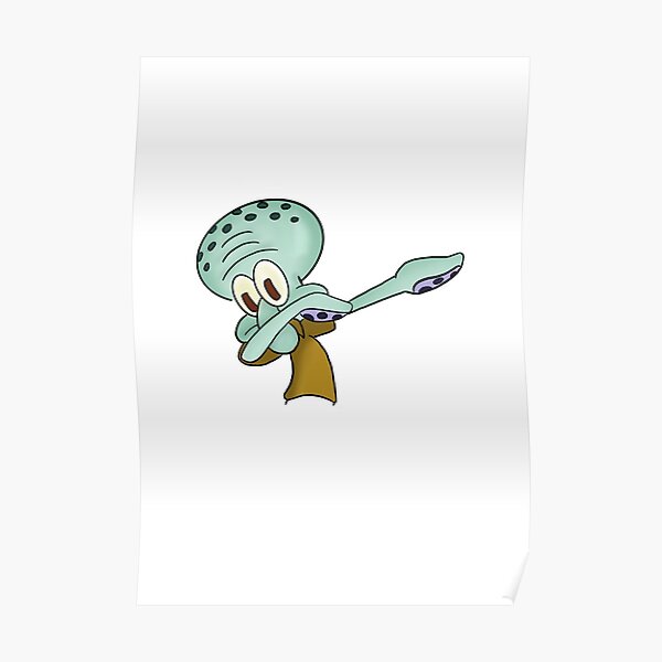 Squidward dab posters for sale