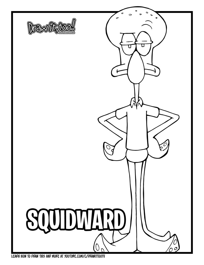 How to draw squidward spongebob squarepants drawing tutorial