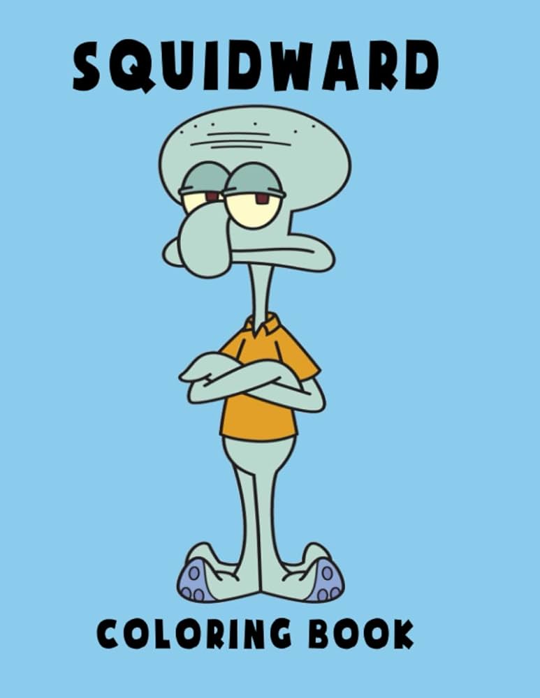 Squidward coloring book jumbo coloring book for kids and adults ages