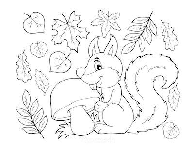 Free printable autumn fall coloring pages fall coloring pages squirrel coloring page fall coloring sheets