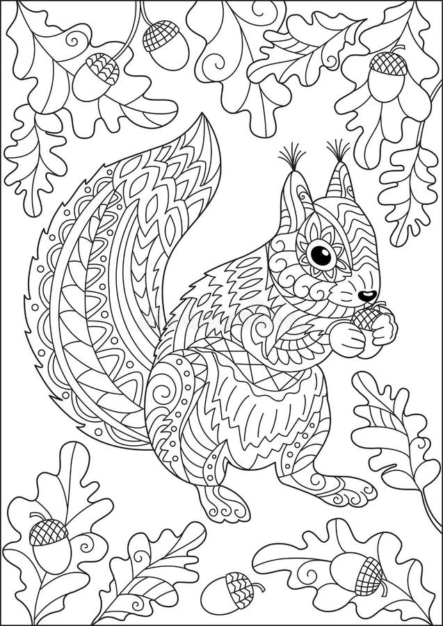 Squirrel coloring stock illustrations â squirrel coloring stock illustrations vectors clipart