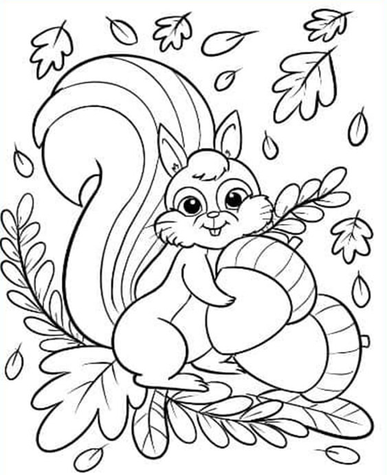 Free easy to print fall coloring pages
