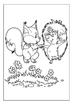 Printable adorable squirrel coloring sheets collection for autumn fun pages