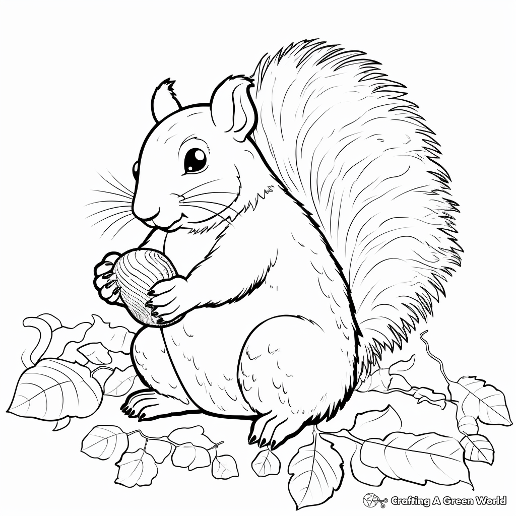 Fall animal coloring pages