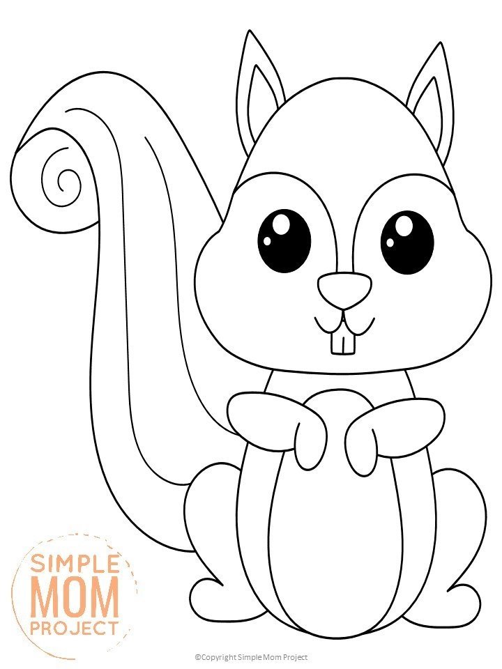 Free printable woodland squirrel template â simple mom project