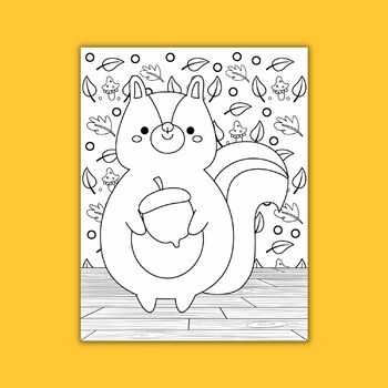 First day of fall autumn coloring pages