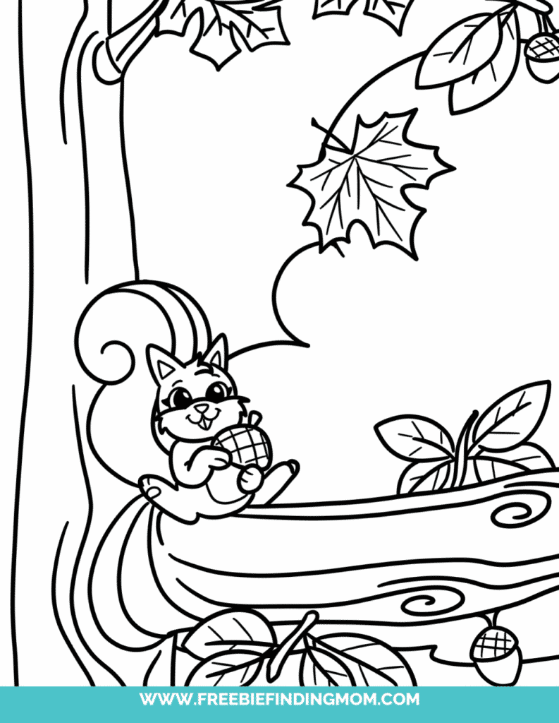 Free printable fall coloring pages for toddlers