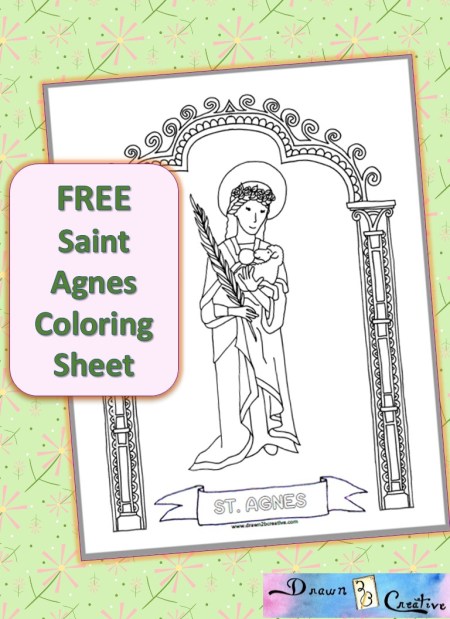 Saint agnes coloring page
