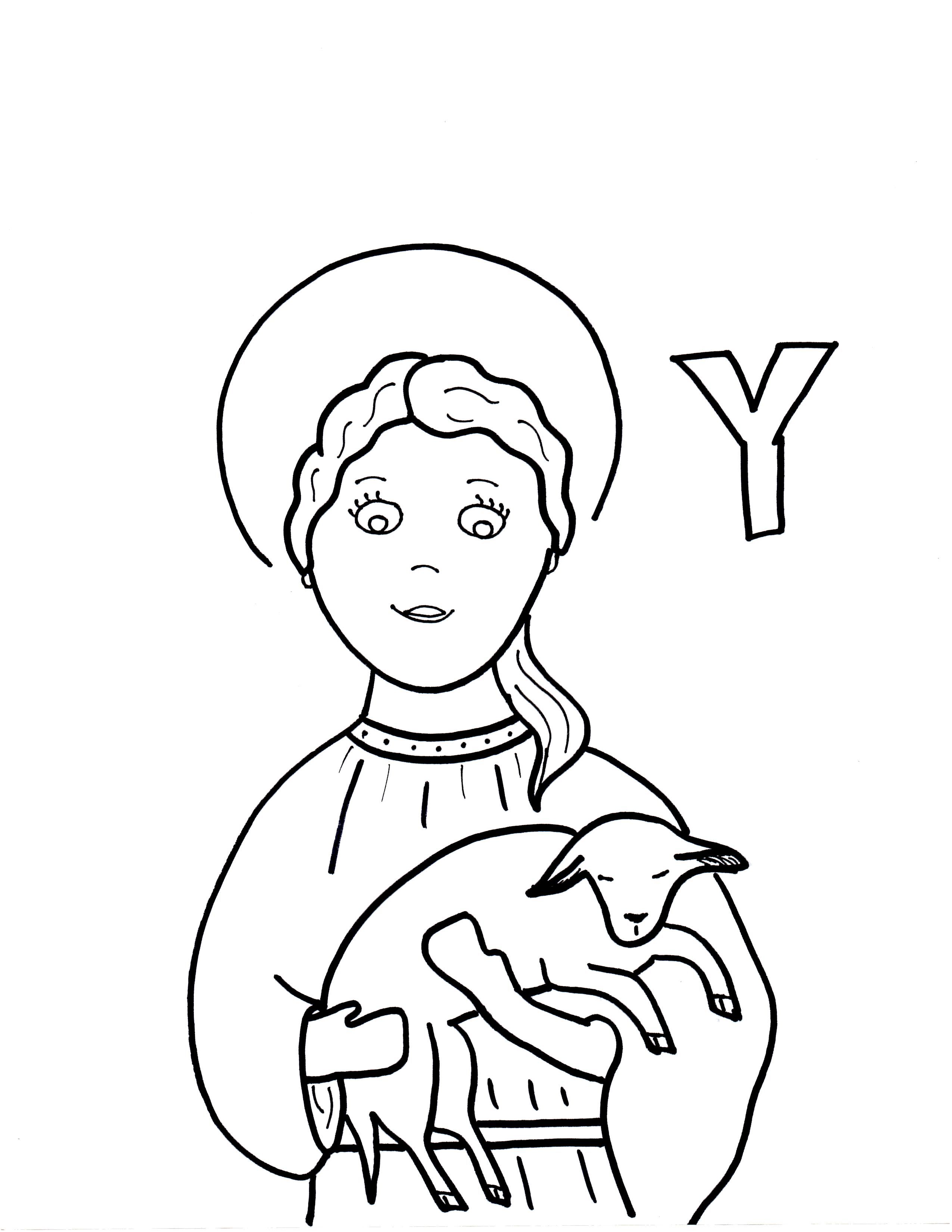 Y is for st ynez agnes mystery of history francis xavier coloring pages