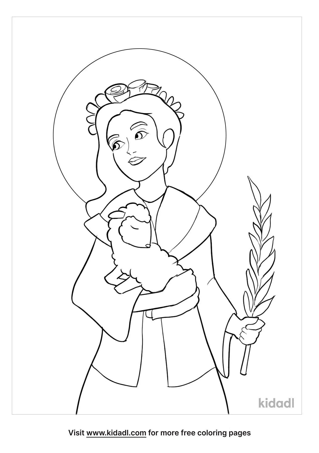 Free st agnes coloring page coloring page printables