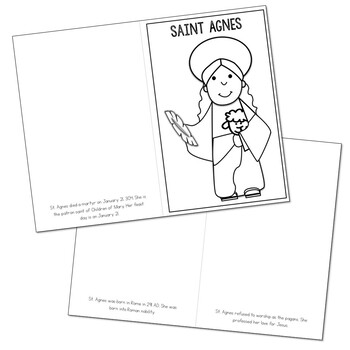 Saint agnes l mini book in formats catholic resource tpt