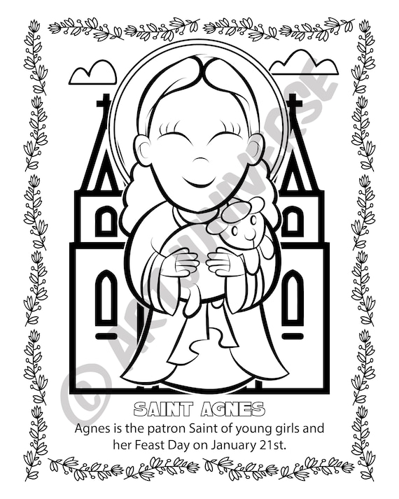 Cute catholic kawaii saints printable coloring pages downloadable religious saint caricature cartoon ic holy character pdf