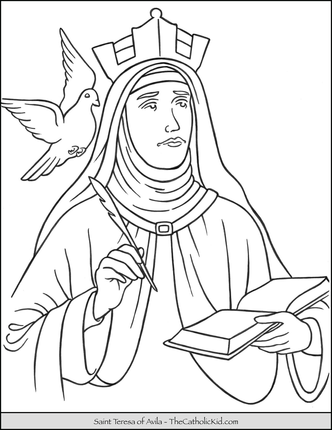 Free printable catholic coloring pages for kids