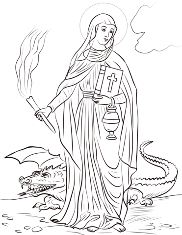 Saint martha coloring page free printable coloring pages