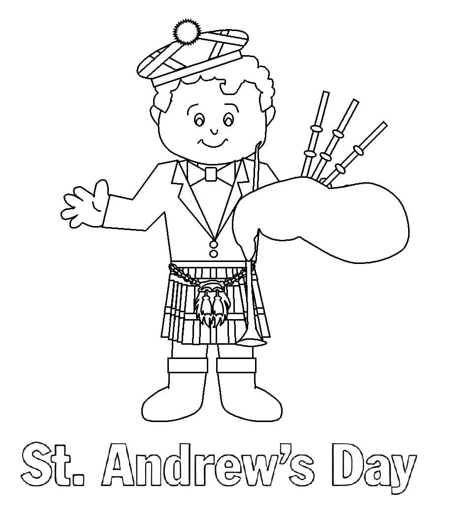 Saint andrews day coloring page