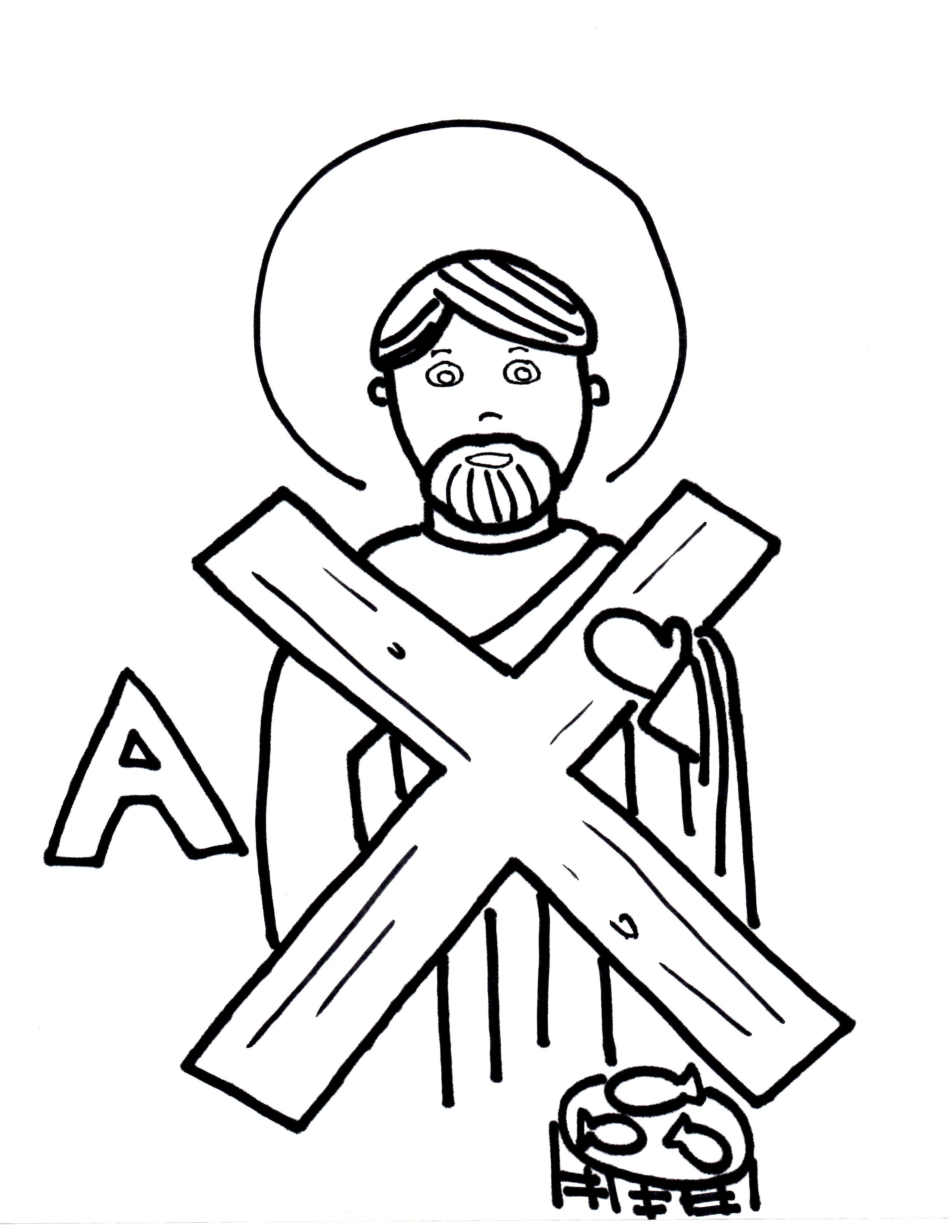 A is for st andrew saints to color
