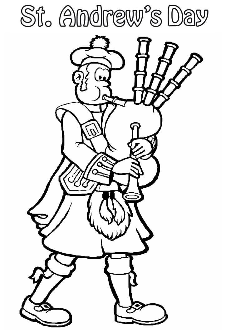 St andrews day coloring page