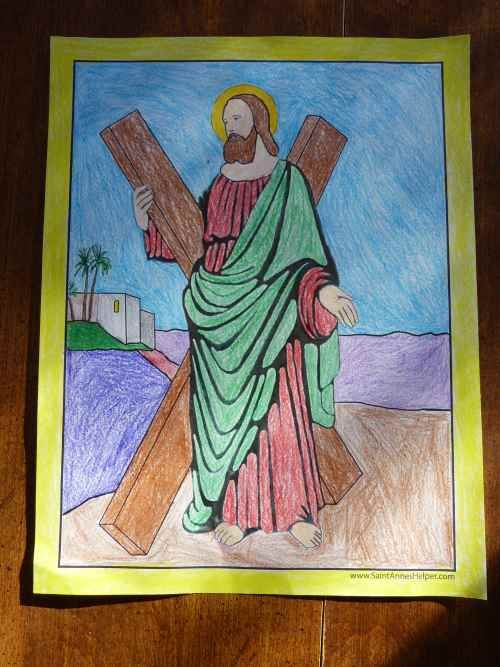 Discover saint andrew prayer coloring worksheet