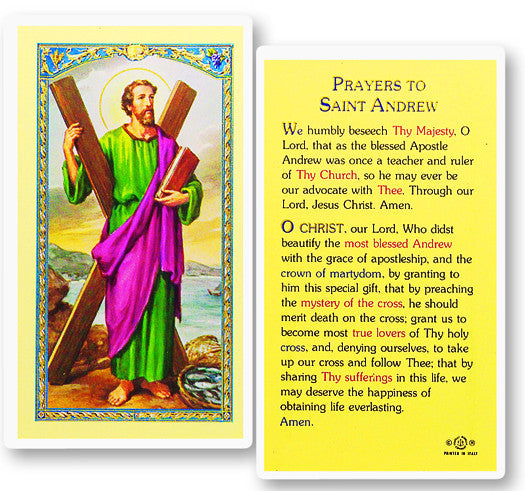 St andrew holy card pack of â catholic online