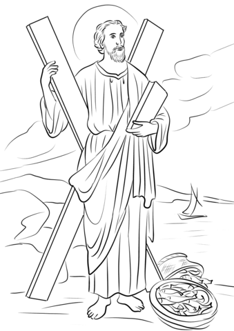 Saint andrew coloring page free printable coloring pages