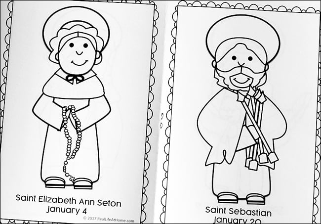 January saints printable saints coloring book for january