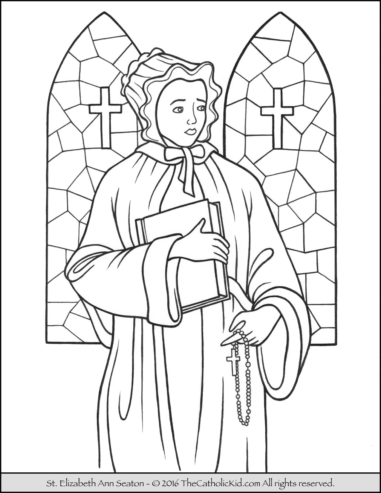 Saint elizabeth ann seaton coloring page