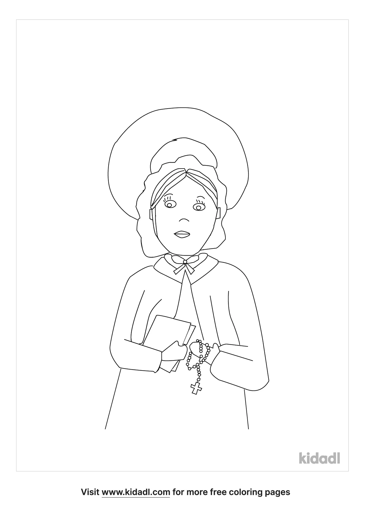 Free saint elizabeth ann seton coloring page coloring page printables