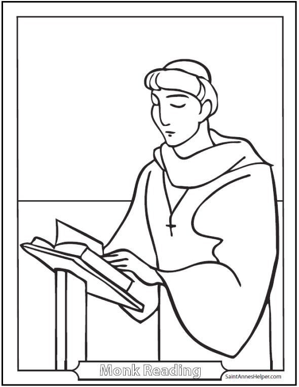 Catholic saint coloring pages