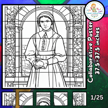 St elizabeth ann seton collaborative poster stained glass coloring pages craft