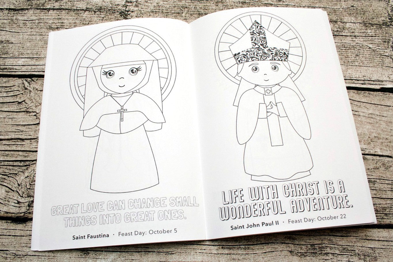 Catholic saints coloring book â heavenly fabric shop