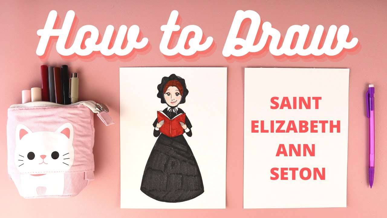 Saint elizabeth ann seton catholic art tutorial