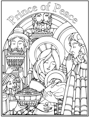 Catholic free christmas coloring pages liturgical year prayer pillowcases