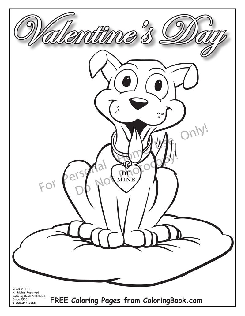 Valentines day coloring page