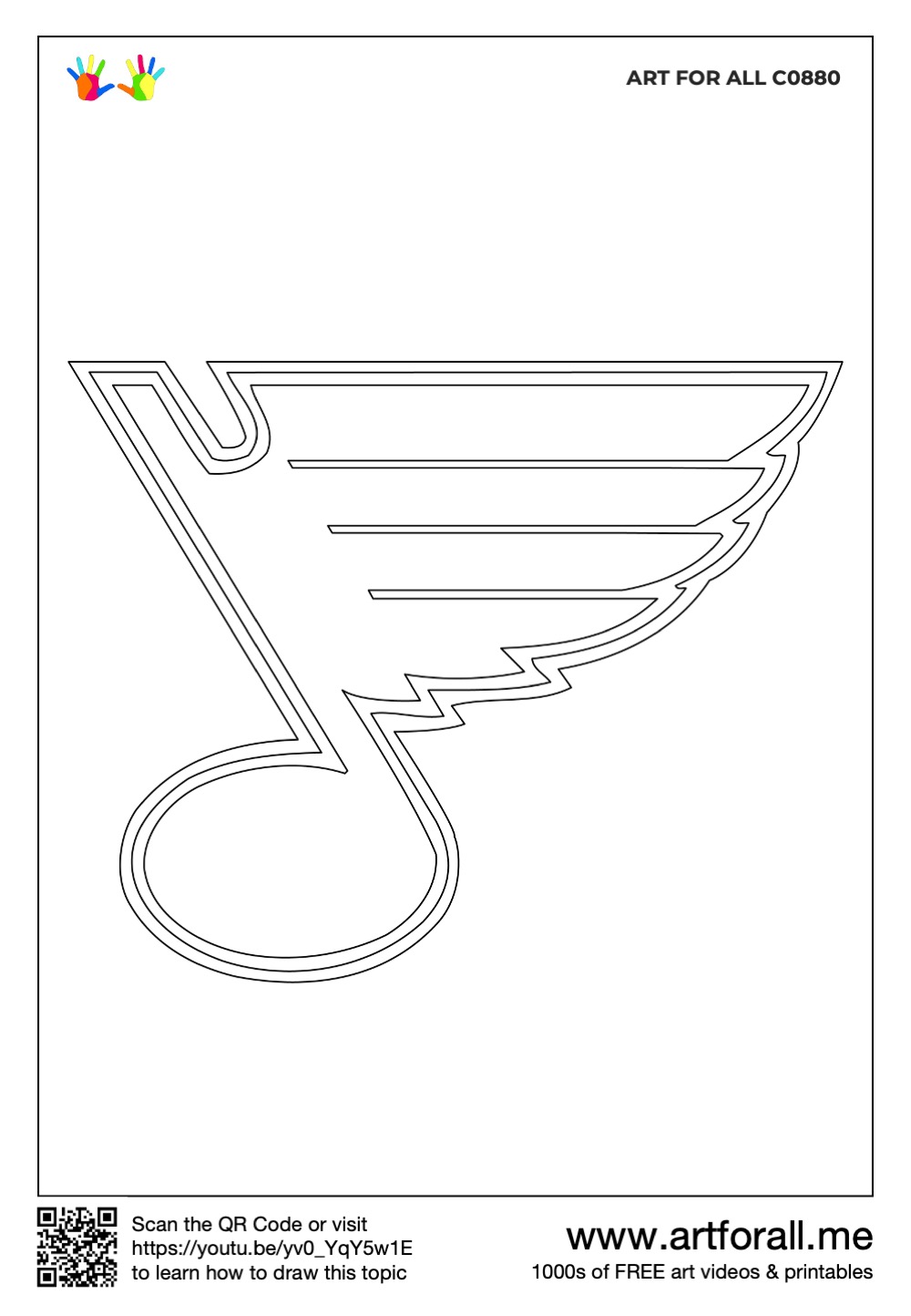 How to draw the st louis blues logo