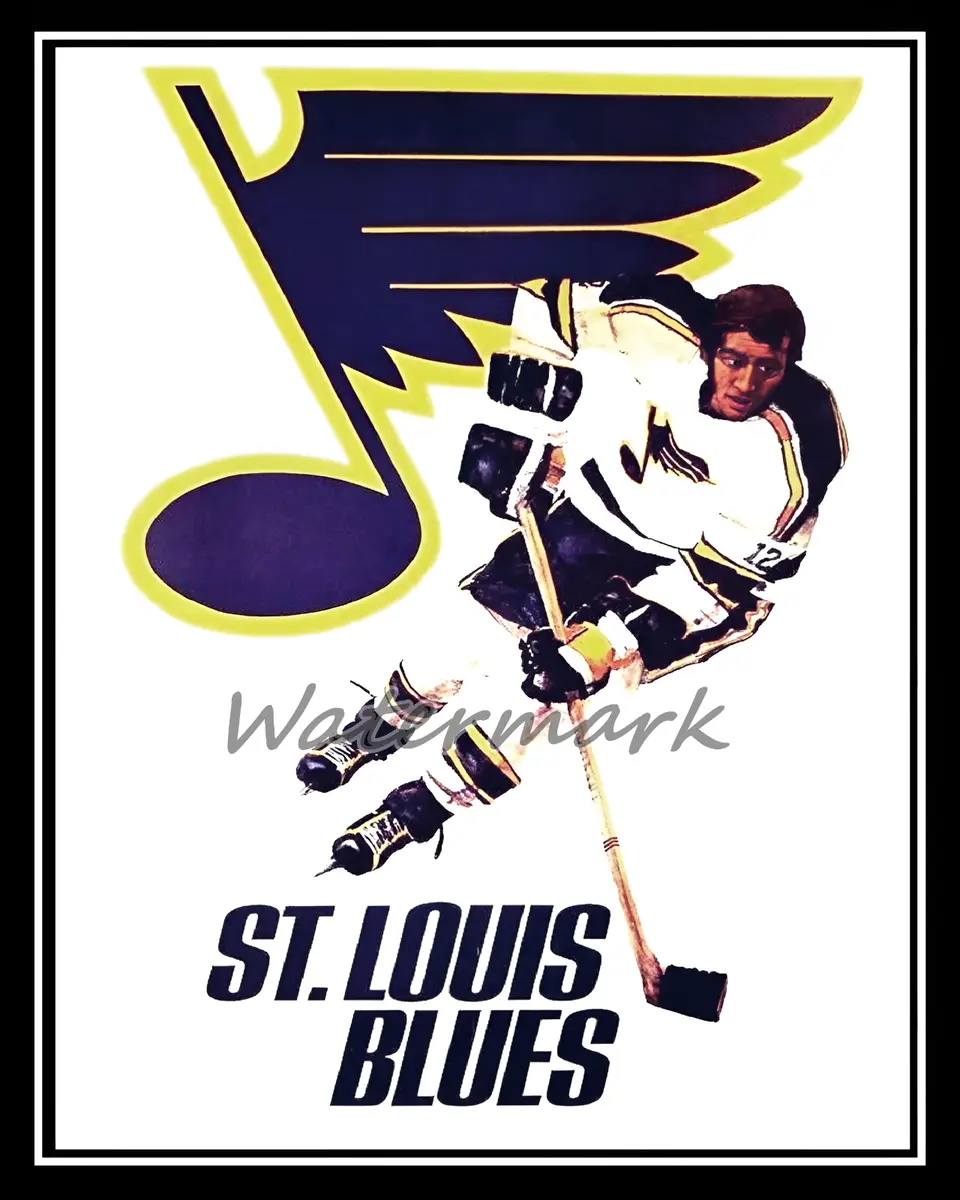 Nhl vintage st louis blues hockey art print color reprint x photo picture
