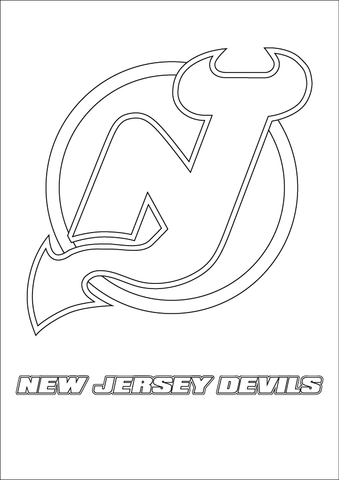 New jersey devils logo coloring page free printable coloring pages