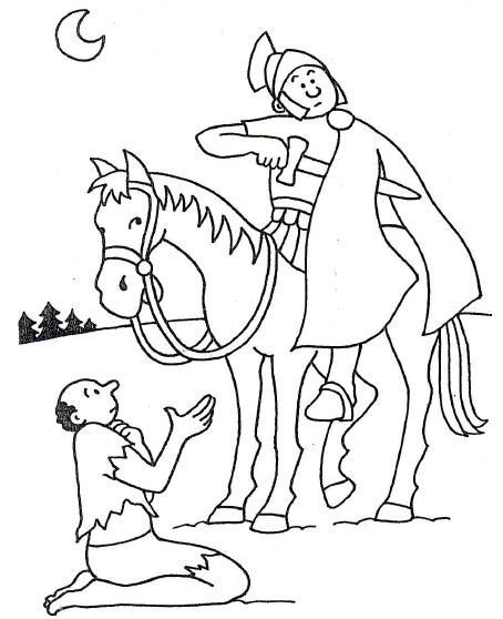 St martin st martin of tours coloring pages