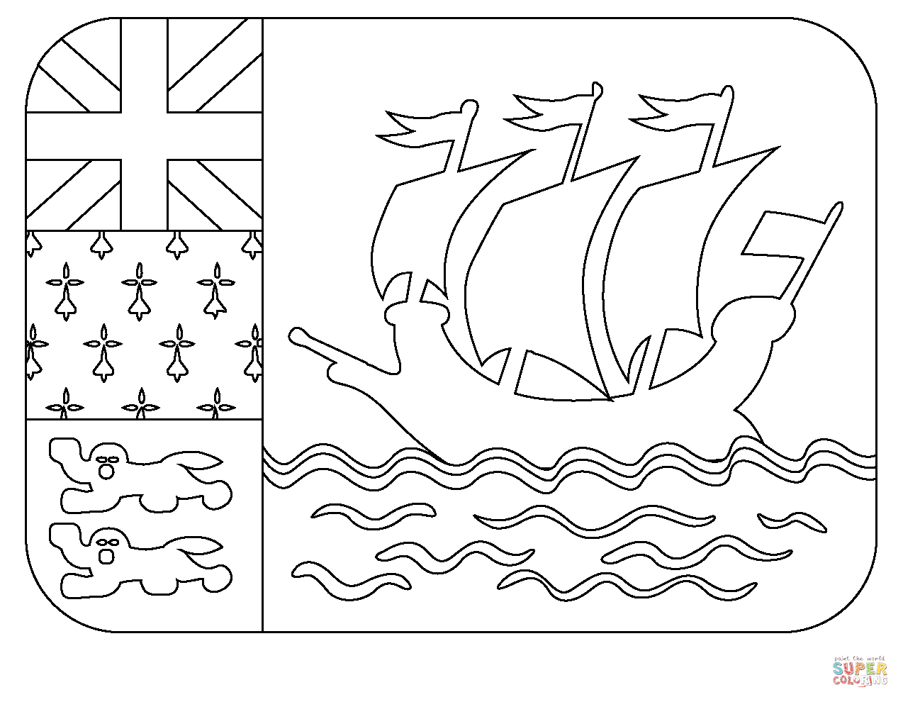 Flag of st pierre miquelon emoji coloring page free printable coloring pages