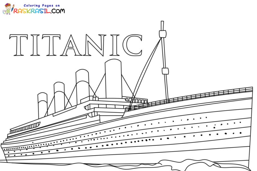 Titanic coloring pages printable for free download