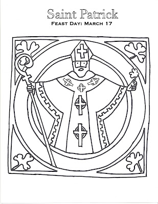 Holy family classical academy a little saint patrick coloring page