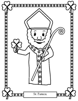 St patrick catholic saint coloring page by ladybug learning store