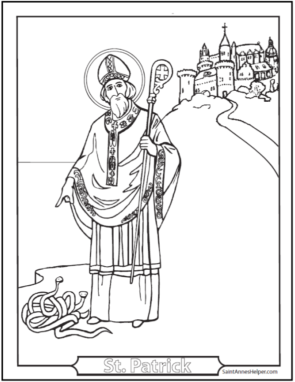 Saint patricks day coloring pages â catholic coloring pages