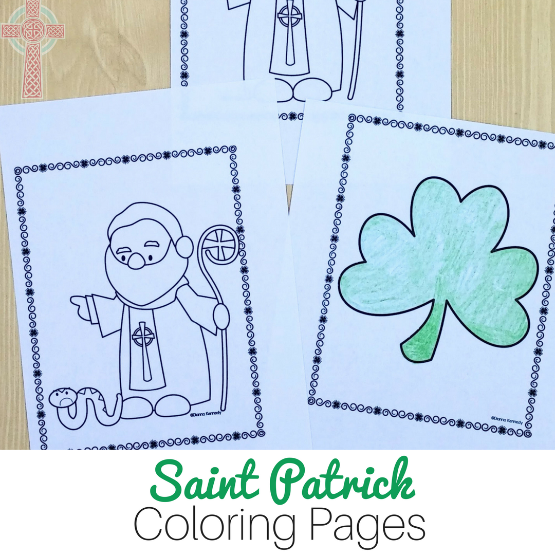 Saint patrick coloring pages for catholic kids