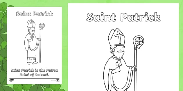 Irish saints colouring pages teacher made