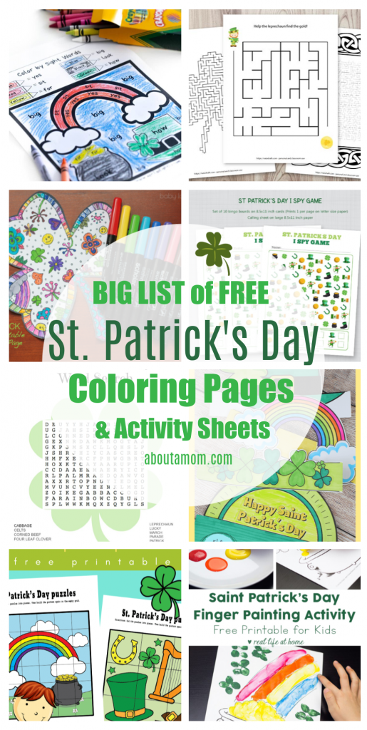 Free printable st patricks day coloring pages activity sheets