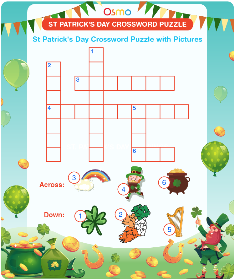 St patricks day crossword puzzles for kids
