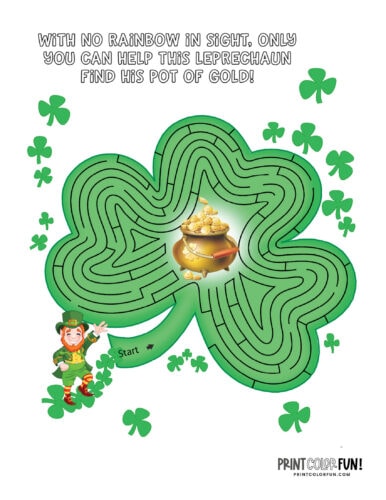 Free st patricks day printable coloring pages puzzles other fun for kids at