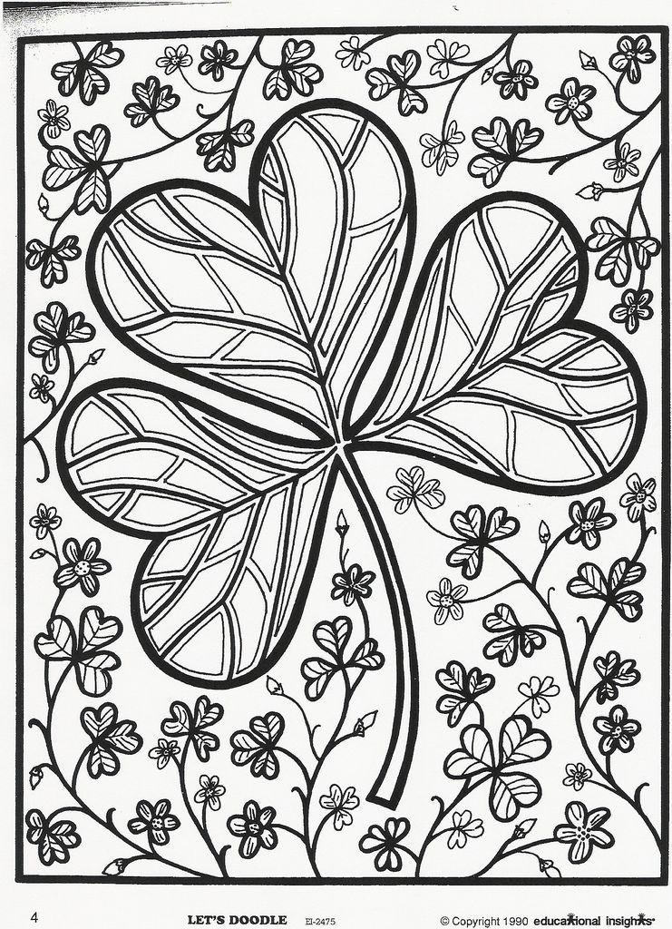 Clover coloring pages adult coloring pages printable coloring pages