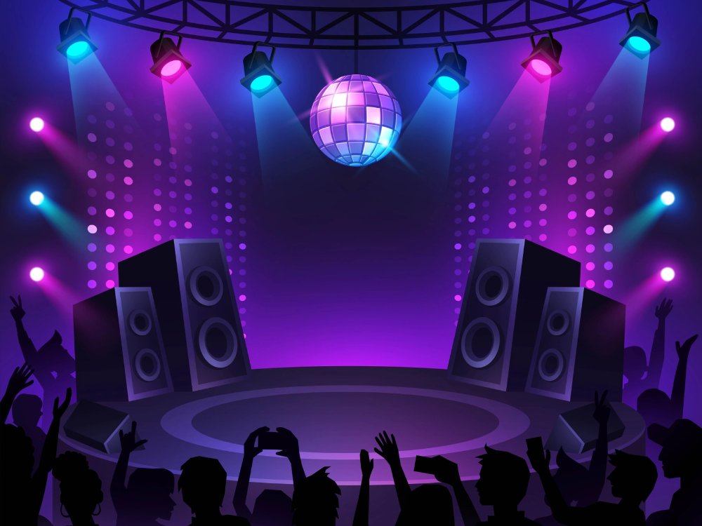 Music stage music event concert background stage zepeto house background